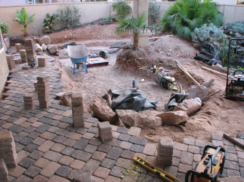 installing pavers installing pavers