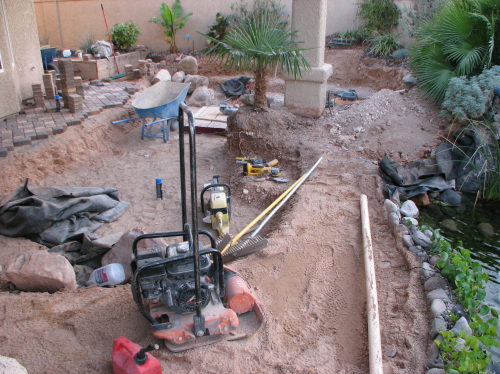 patio paver ground prep