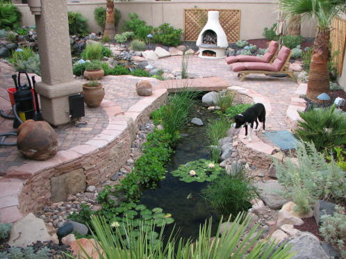 patio/pond landscape